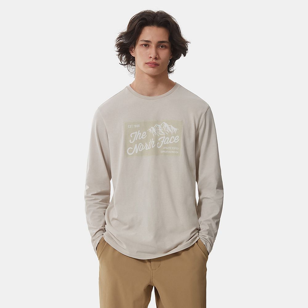 The North Face Long Sleeve Mens Australia - The North Face Image Ideals Long-Sleeve Silver Grey (DUE